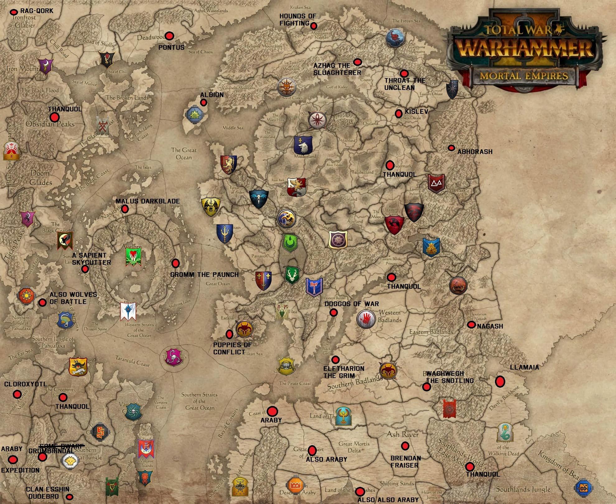 Warhammer 2 mortal empires map